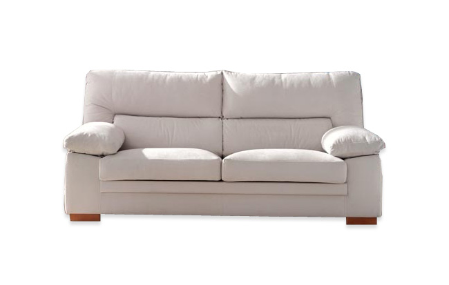 Sofá de piel en blanco