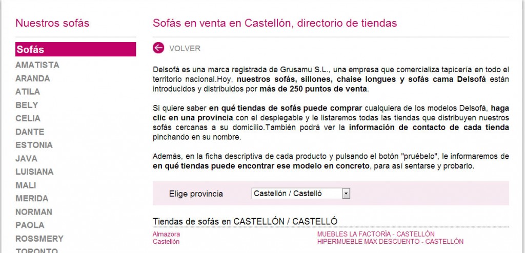 TiendasDelsofá en la provincia de Castellón directorio-tiendas-delsofa-