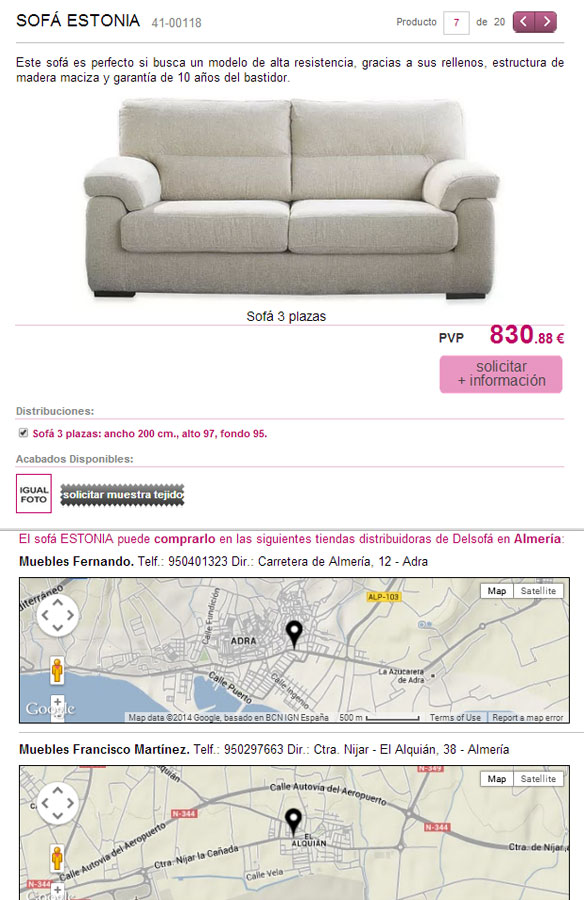 Saber más del sofá modelo Estonia a la venta en Delsofá.es pruebalo-tienda